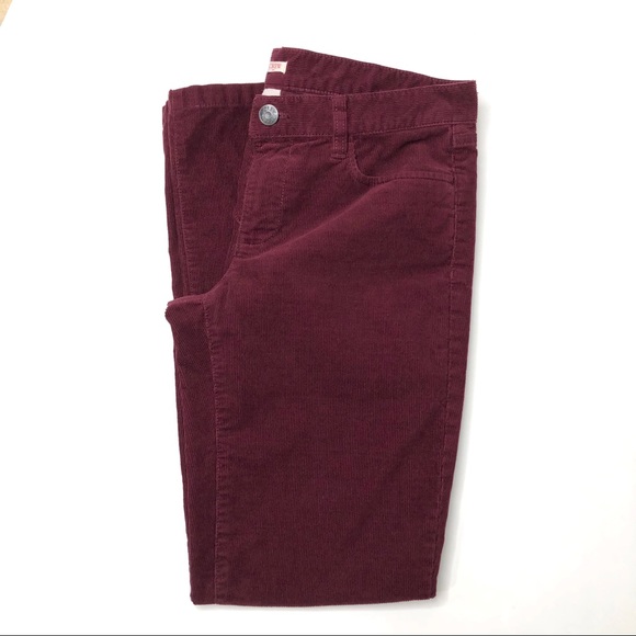 J. Crew Factory Maroon Matchstick Corduroy Jeans - Picture 2 of 8